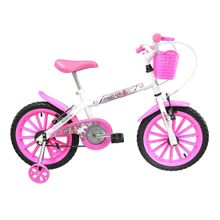 Bicicleta Aro 16 Pinky com Cestinha e Freio V-Brake Track Bike