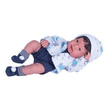 Boneco Bebê Anny Doll Baby em Vinil Reborn Premium Cotiplás