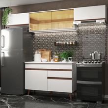 Cozinha Compacta Madesa Reims 260003 com Armário e Balcão Branco