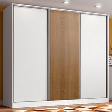 Guarda Roupa Juvenil 100% MDF Madesa Kevin 3 Portas de Correr - Branco/Branco/Rustic