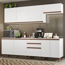 Cozinha Completa Madesa Reims 250001 com Armário e Balcão Branco