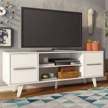 Rack para TV até 55 Polegadas Madesa Copenhagen Branco