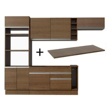 Cozinha Completa Madesa Safira com Armário e Balcão Rustic + Tampo