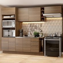 Cozinha Completa Madesa Stella 290002 com Armário e Balcão Rustic