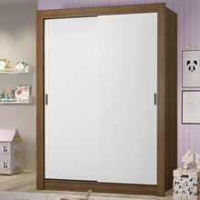 Guarda-Roupa Infantil Madesa Theo 2 Portas de Correr 4 Gavetas Rustic/Branco