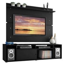 Rack Madesa Cancun e Painel para TV até 65 Polegadas - Preto