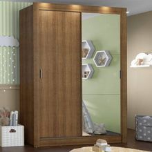 Guarda-Roupa Infantil Madesa Bento 2 Portas de Correr com Espelho 2 Gavetas Rustic