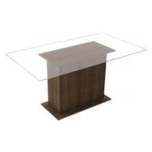 Mesa Madesa com Tampo de Vidro 5251A Rustic