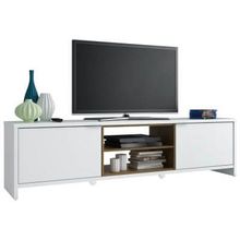 Rack para TV até 75 Polegadas Madesa Metz 180 cm 2 portas Branco/Rustic