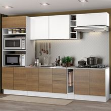 Cozinha Completa Madesa Stella 290001 com Armário e Balcão Branco/Rustic