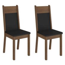Kit 2 Cadeiras 4280 Madesa Rustic/Preto