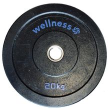 Anilha Olímpica Borracha New Bumper Plate 20kg Azul Wellness - WK009