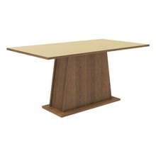 Mesa Madesa Retangular Tampo de Madeira 5364 Rustic/Crema