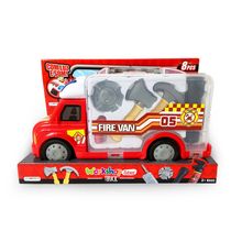 Caminhão de Bombeiro Workshop Junior Truck com Acessórios Indicado para +3 Anos Vermelho Multikids - BR898