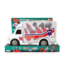 Caminhão de Primeiros Socorros Workshop Junior Truck com Acessórios Indicado para +3 Anos Branco/vermelho Multikids - BR900