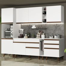 Cozinha Completa Madesa Reims 260005 com Armário e Balcão Branco