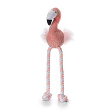 Brinquedo De Pelúcia Para Pet Amiguinhos Floppy Flamingo Pinki Extra Macio Com Buzininha Tam. Único Mimo - PP193