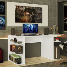 Mesa para Computador Gamer e Painel para TV até 50 Madesa Branco
