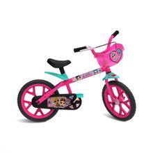 Bicicleta Infantil Aro 14 Lol com Cesta e Rodas Bandeirante