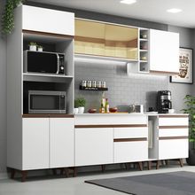 Cozinha Completa Madesa Reims 270001 com Armário e Balcão Branco