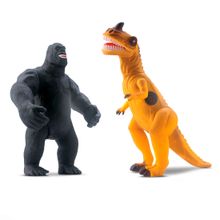 Dinossauro e Gorila de Brinquedo T-Rex Vs King Bee Toys