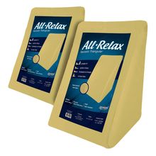 Kit 2 Travesseiros Encosto Triangular All Relax Espuma 100% Poliuretano 39x37x52cm Duoflex