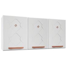 Armário de Cozinha Aéreo 3 Portas em Aço Mirage 120cm