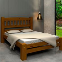 Cama de Casal em Madeira Maciça Resistente Onix