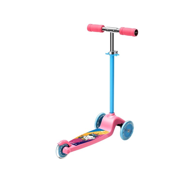 Patinete Rosa 3 Rodas Com Cesto Som E Led Havan Toys - HBR0444