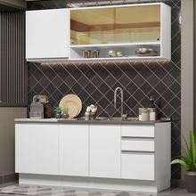 Armário de Cozinha Completa 180cm Branco Glamy Madesa 06