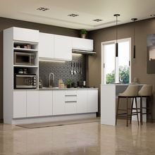 Armário de Cozinha Completa 315cm Branco Glamy Madesa 02