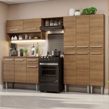 Armário de Cozinha Completa 261cm Rustic Emilly Madesa 02