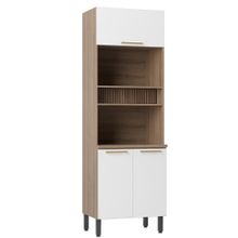 Armário de Cozinha Paneleiro Torre Quente 3 Portas Topázio 70cm