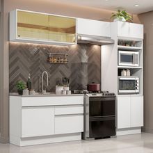 Armário de Cozinha Completa 270cm Branco Glamy Madesa 12