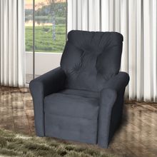 Poltrona Reclinável com Braços em Suede Confortável até 110kg Matrix Noronha 110x83x80cm