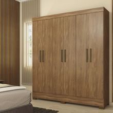 Guarda Roupa Casal 6 Portas 2 Gavetas Sapateira Nápoles