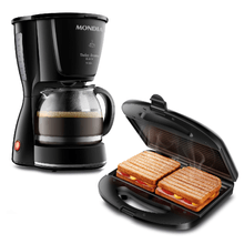 Kit Cozinha Mondial Coffee Dolce Arome com Cafeteira e Sanduicheira Grill C30 SN01