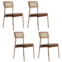 Conjunto de Cadeiras de Aço 4 Peças Resistente Confortável Carraro Portofino 90x48x56cm