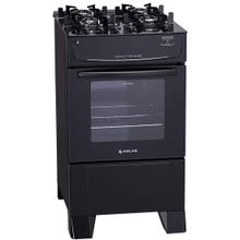 Fogão 4 Bocas Atlas de Piso Automático com Mesa de Vidro Forno 50L Mônaco Glass