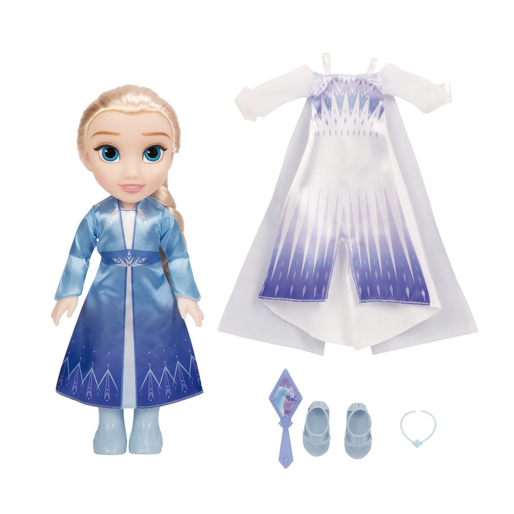 Boneca Disney Elsa Frozen Original Articulada Vinil 30cm Acompanha Olaf 8cm  Brinquedo Crianças Detalhes Desenhos Flocos De Neve No Vestido Azul Selo  Inmetro Bonecas Brinquedos Mimo Toys