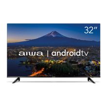 Smart TV 32" Aiwa Tela HD Ultrafina HDR10 Android Comando de Voz Bluetooth AWS-TV-32-BL-02