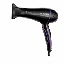 Secador de Cabelo Mondial com Ion 2 Velocidades 3 Temperaturas Jato Frio 2000W Black Purple