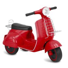 Moto Lambreta Infantil Elétrica Bandeirante Frente e Ré com Som e Farol Bateria 6V até 25kg