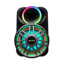 Caixa de Som Amplificada Lenoxx Portátil 900W Bluetooth USB LED Função Karaoke LCA15