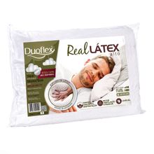 Travesseiro Real LS1100 Alto 100% Latex com capa Dry Fresh Poliéster 70x50x16cm Duoflex