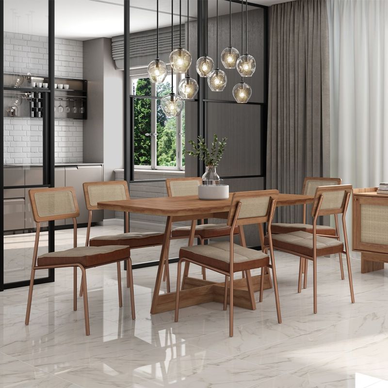 Mesa-e-Cadeira-Copa-Cozinha-Retangular-Portofino-6l-Carraro