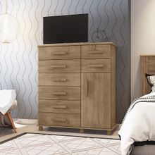 Cômoda Sapateira 1 Porta 8 Gavetas Grande Casal com Chaveadura Portugal