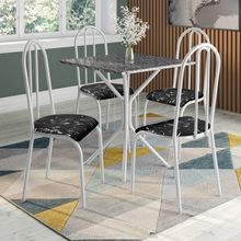 Conjunto Mesa e 4 Cadeiras Braga 70x70cm