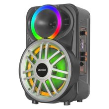 Caixa de Som Amplificada Lenoxx Portátil 300W Bluetooth USB Show de LED Rádio FM LCA8