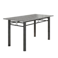 Mesa de Jantar Retangular 6 Lugares Tampo em Granito Copa Cozinha Vitoria Fabone 77x75x150cm